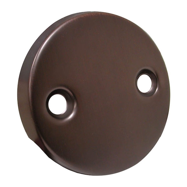 Old World Bronze Two-Hole Overflow Plate